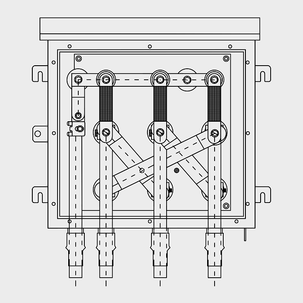 Three Phase Cross Bonding Link Box with SVL for Single Cable electrical link box plan